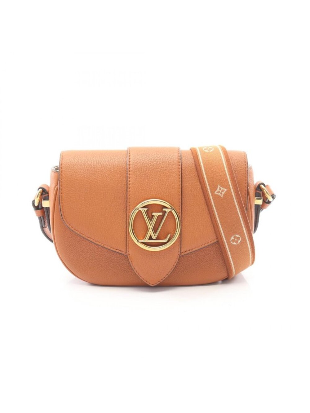 Louis Vuitton Shoulder Bag Pont Neuf Soft MM Brown Leather